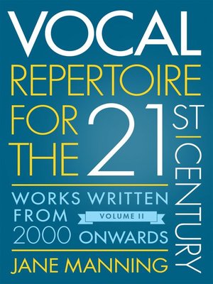 cover image of Vocal Repertoire for the Twenty-First Century, Volume 2